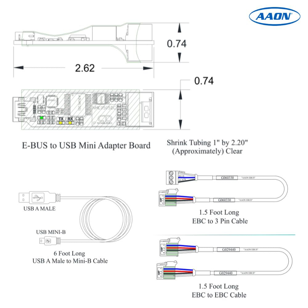 AAON ASM01979 (E-BUS to USB Mini Adapter)